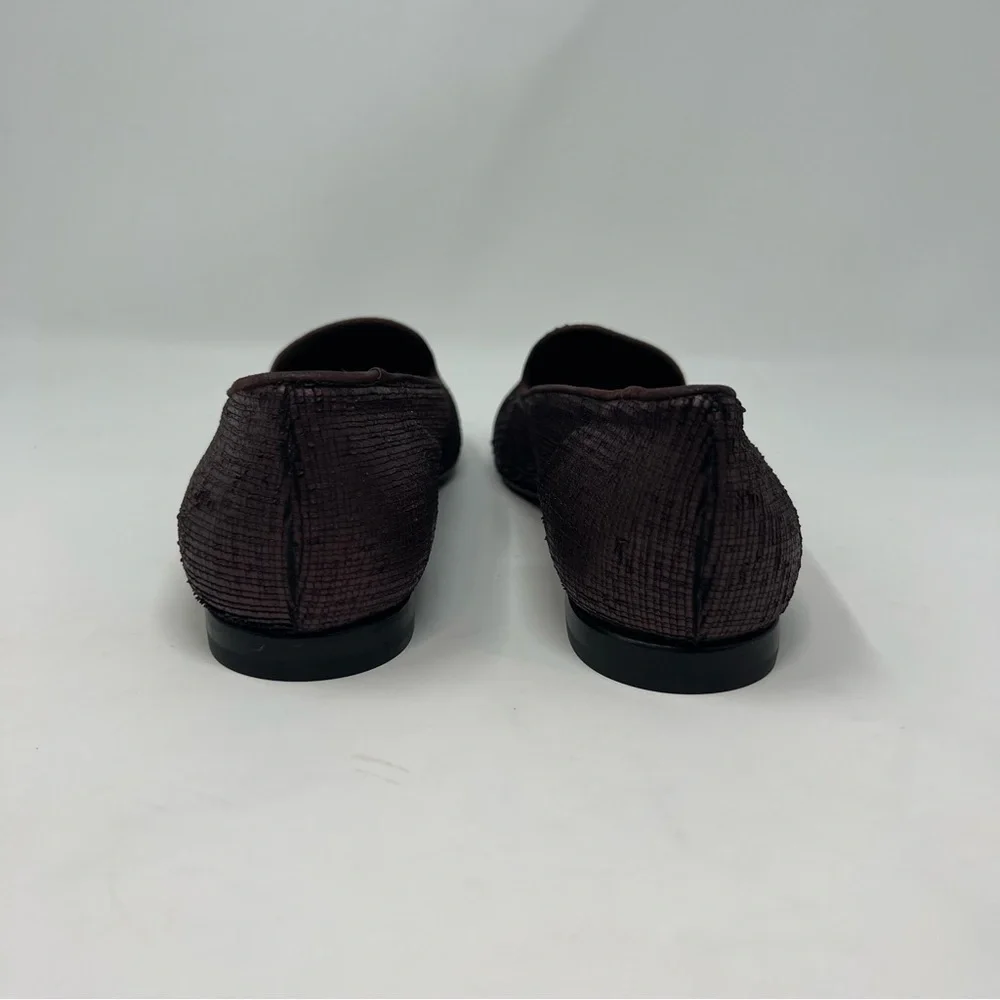 AGL Metallic Leather Flats Shoes Women Size 6 Holiday Winter Work Travel - Picture 7 of 8